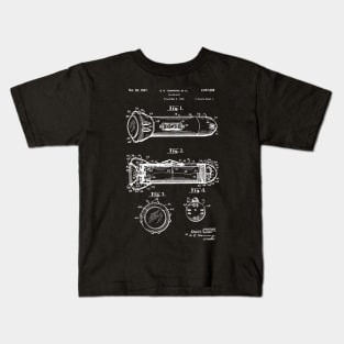 Flashlight Patent 1936 technician gift lamppost vintage retro gift Kids T-Shirt